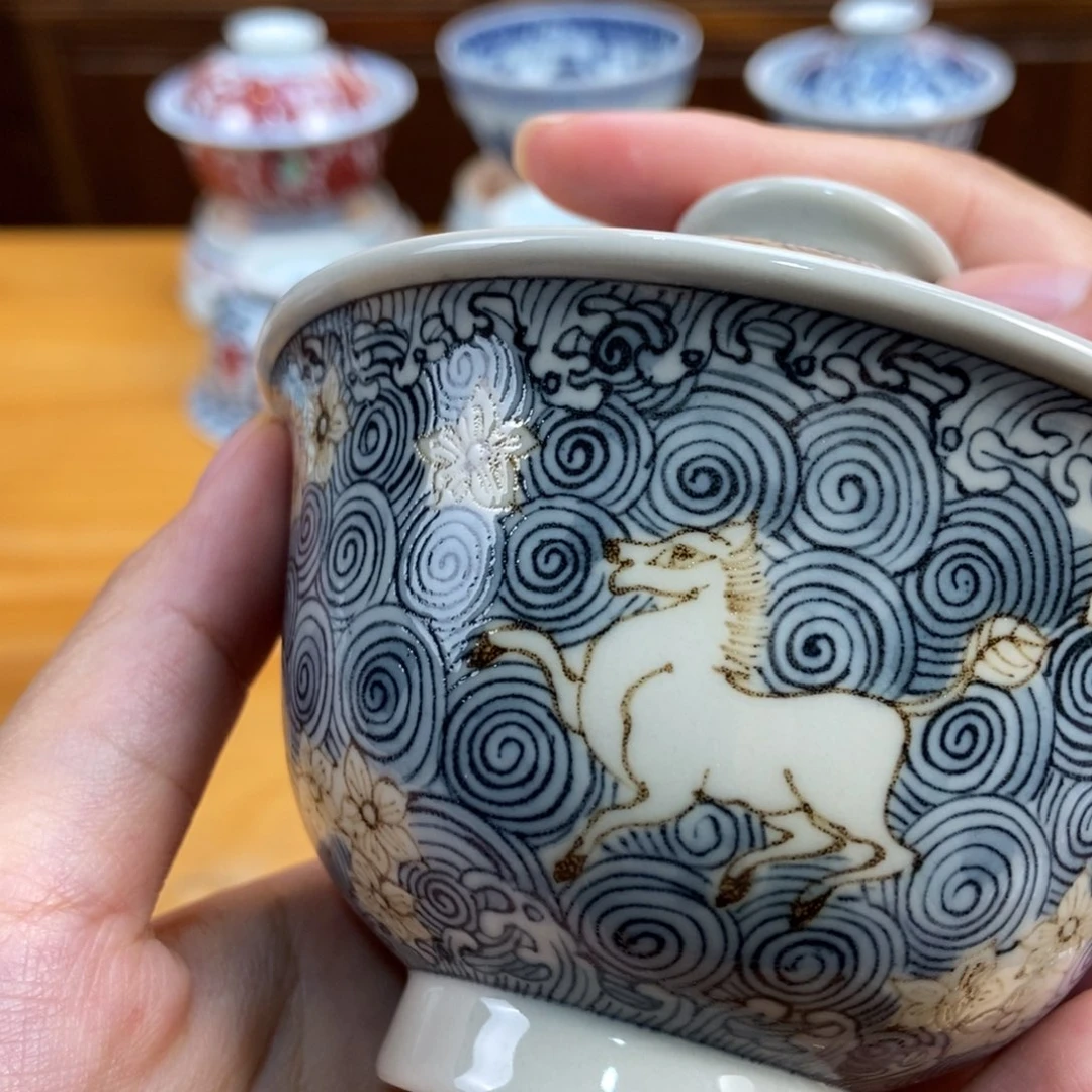 手绘现代茶具非古董