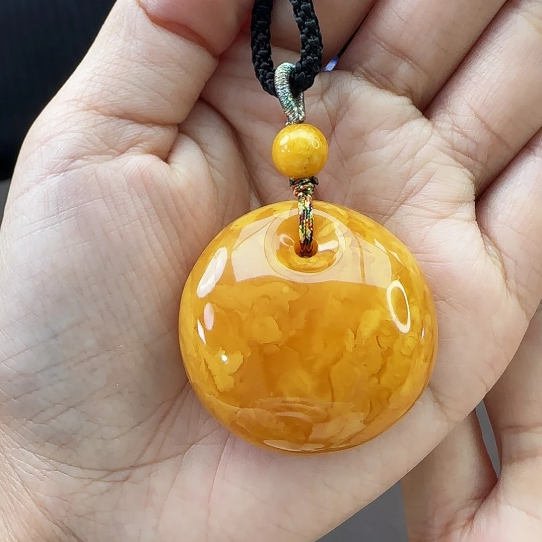 琥珀未镶嵌颈饰吊坠
