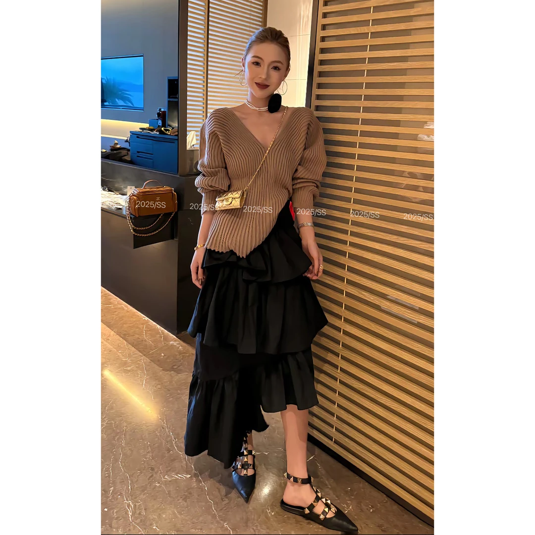 【娇娇私服定制】新款上新时尚不规则蛋糕半身裙（裙长86）25038#