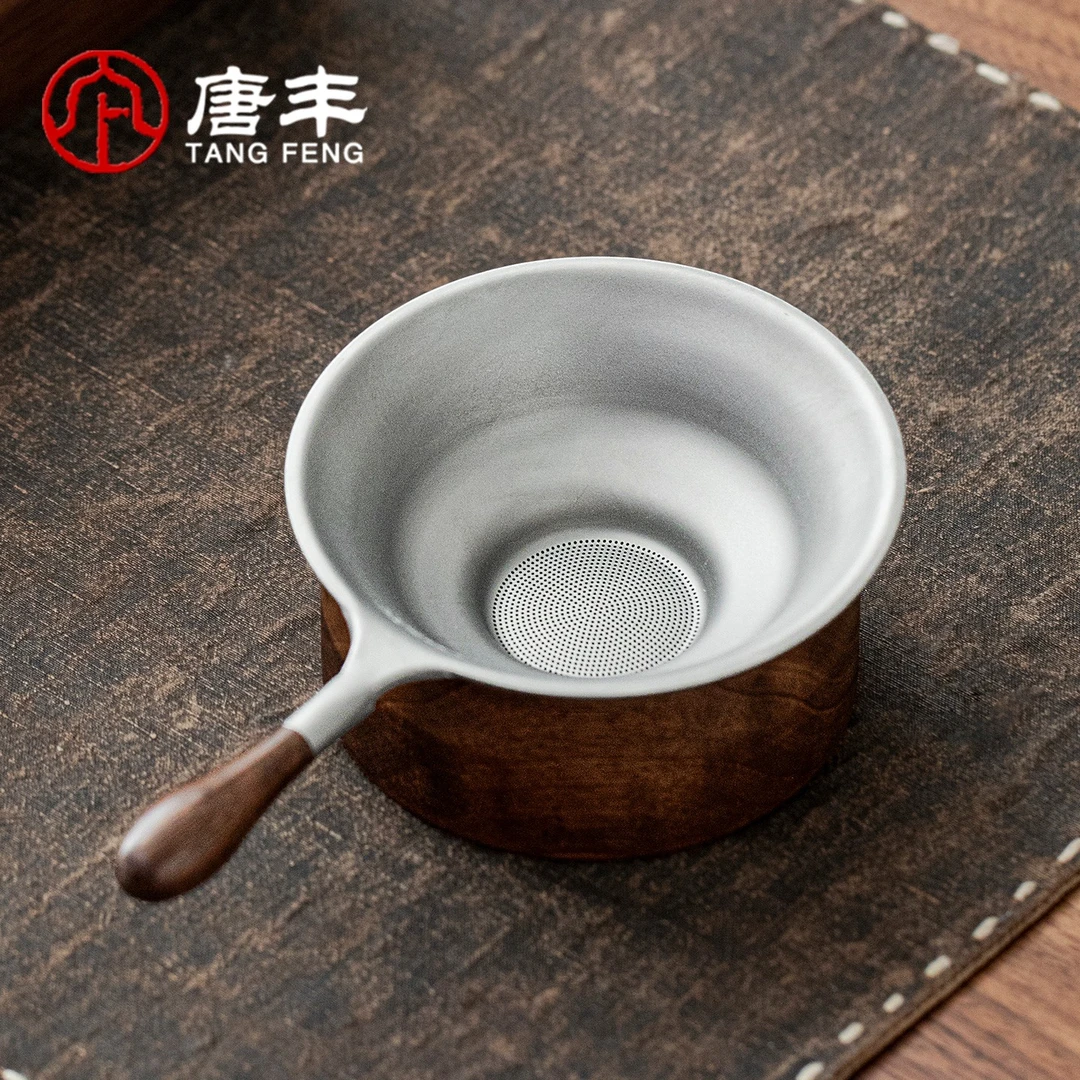 唐丰纯钛茶漏新型茶滤茶叶过滤网茶隔单独滤茶器家用高档超细密