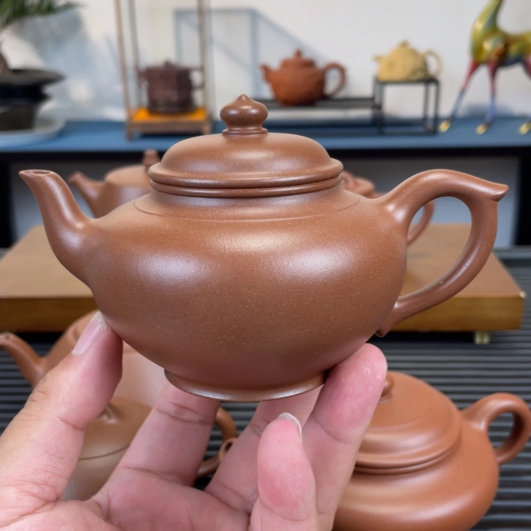 茶壶紫砂台西紫泥笑樱220cc