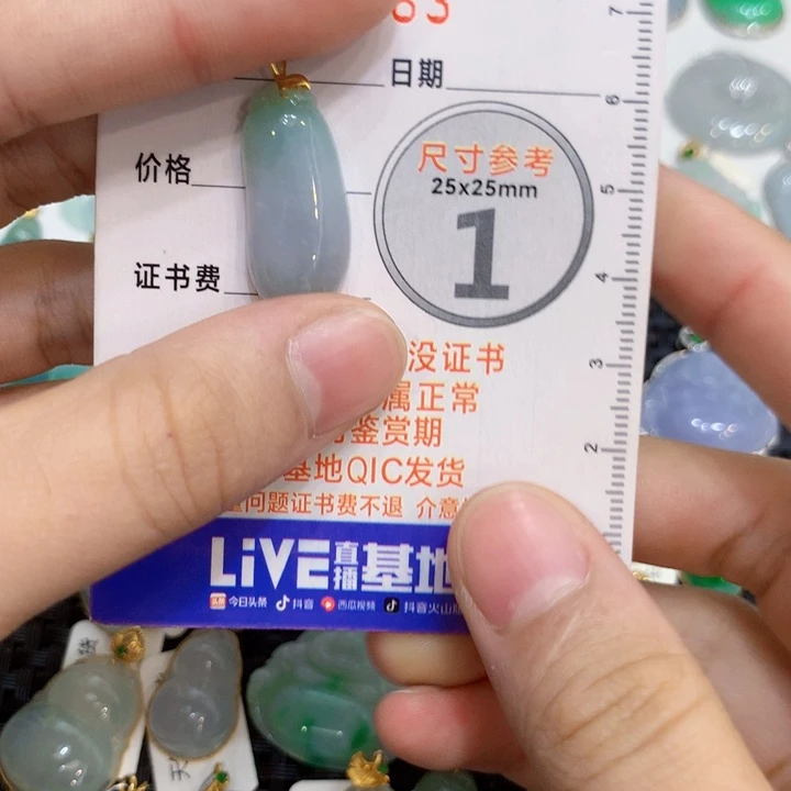 翡翠18K金镶嵌颈饰福瓜