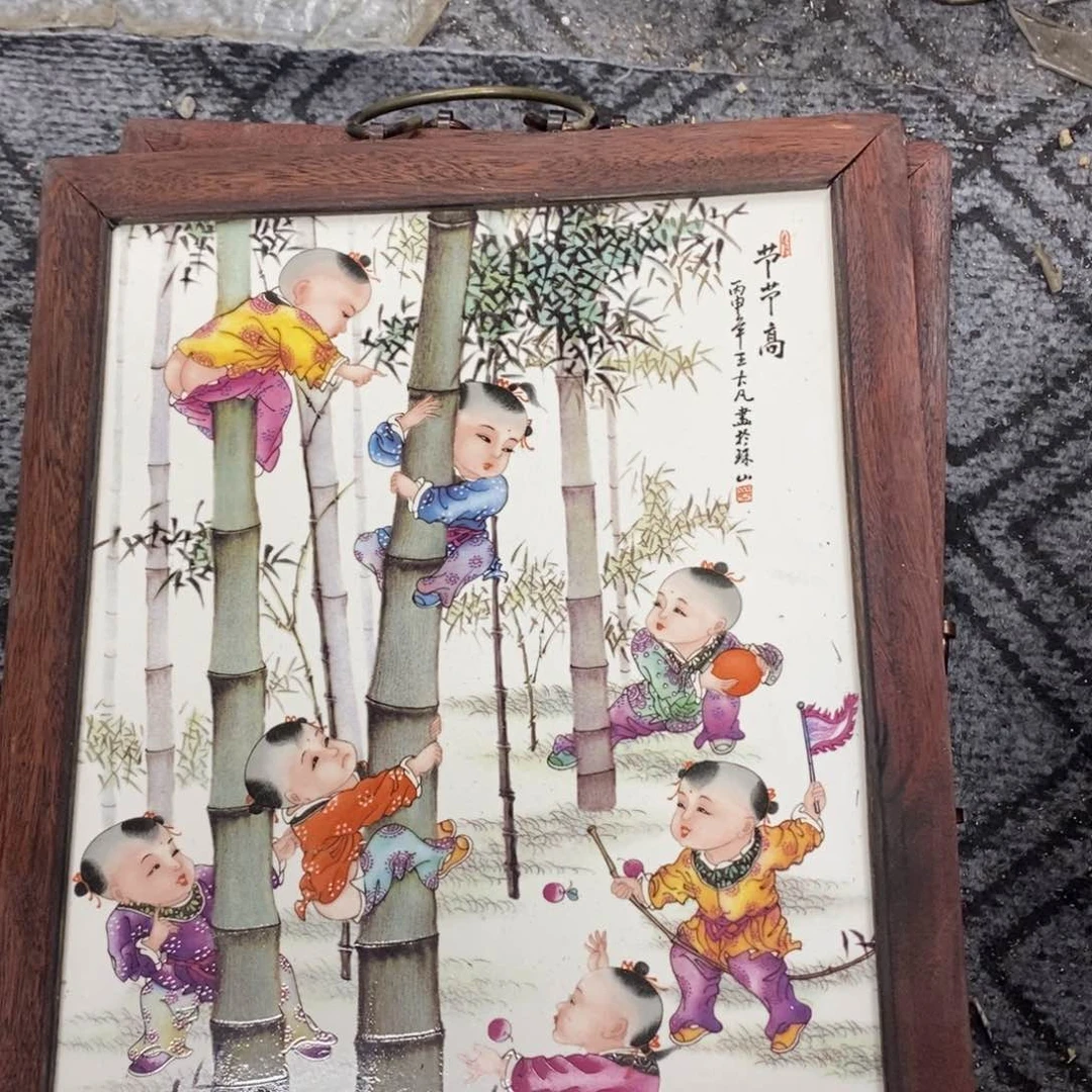 瓷片37*28厘米景德镇瓷板画柴窑烧制