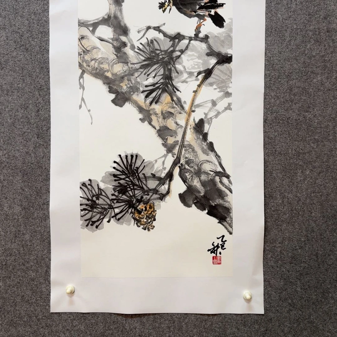 国画向上老师手绘作品
