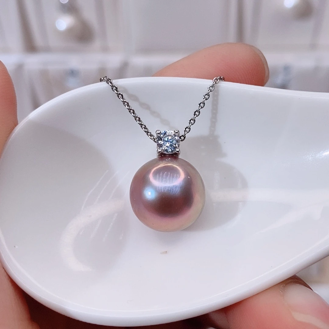 颈饰银S925镶嵌淡水珍珠