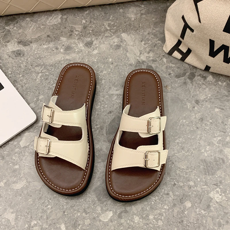 勃肯凉鞋拖鞋女夏季外穿2025新款防滑平底休闲沙滩博肯凉拖鞋