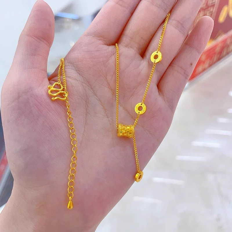 吊坠足银 足银精致小蛮腰项链挂坠套链项链锁骨链送礼物