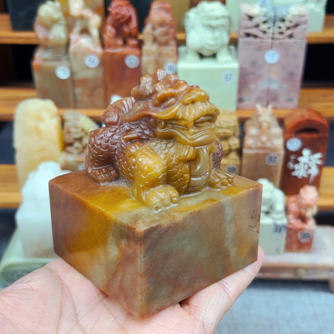 寿山石印石闪购商品瑕疵料6*6
