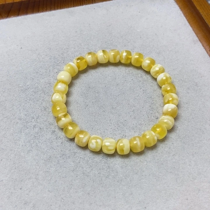 蜜蜡未镶嵌裸石手串