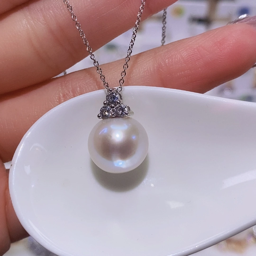 淡水珍珠颈饰银S925镶嵌