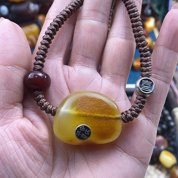 未镶嵌项链蜜蜡项链