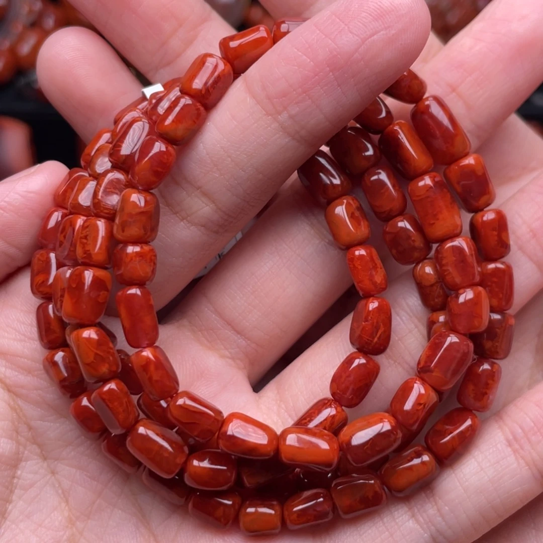 南红玛瑙未镶嵌珠宝奇石多圈6.5mm