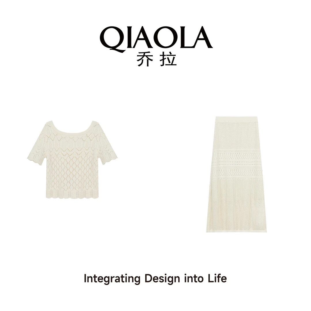 QIAOLA/乔拉【暮云织梦】夏新款棉纱亲肤透气百搭舒适流行套装