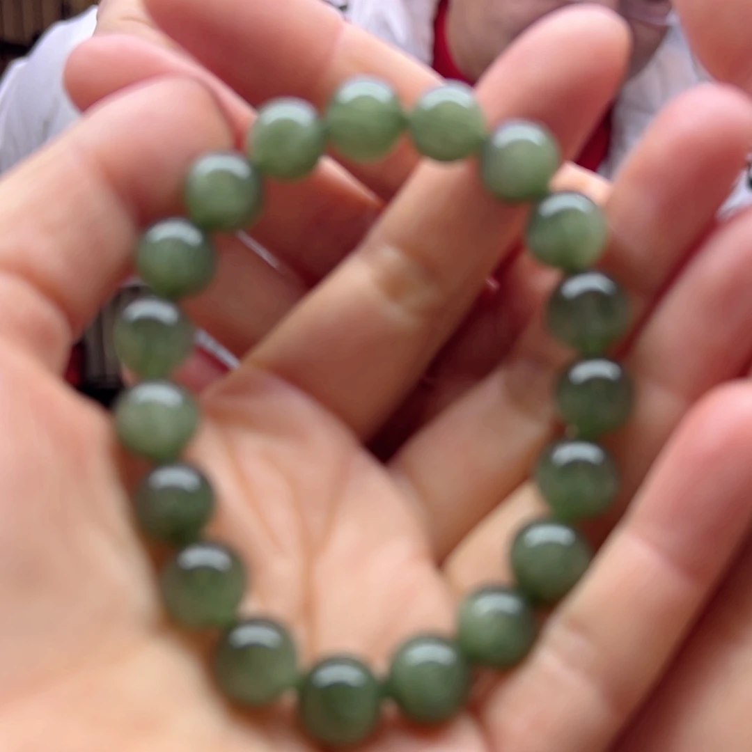 水晶手串未镶嵌绿兔毛10