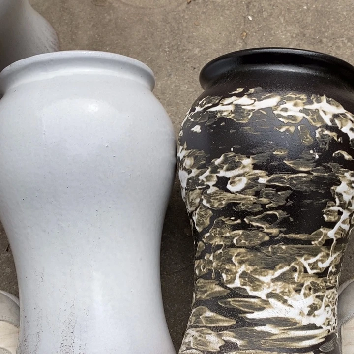 紫砂花盆高28口15一对