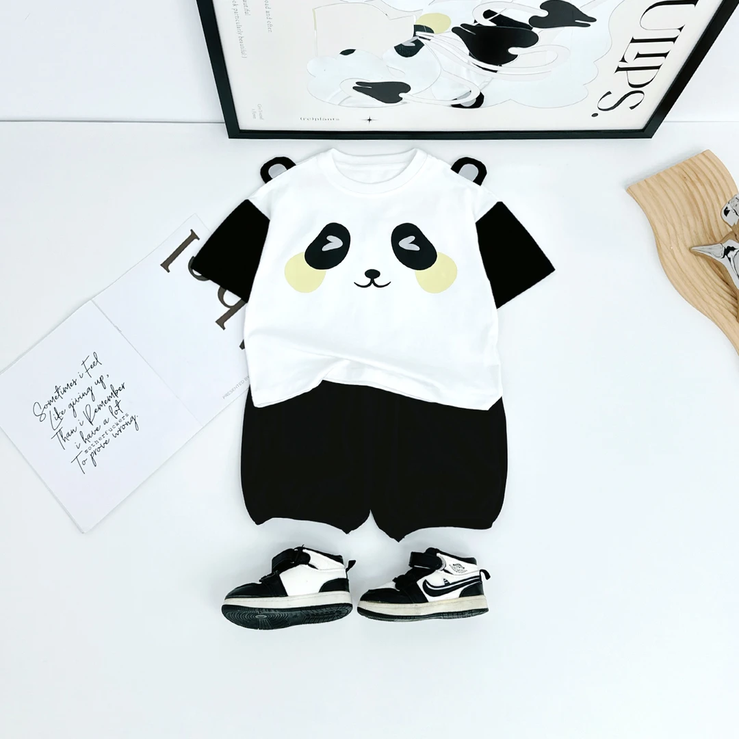 儿童套装夏季2025新款男童短袖两件套洋气潮BDX25212悠悠童话童装