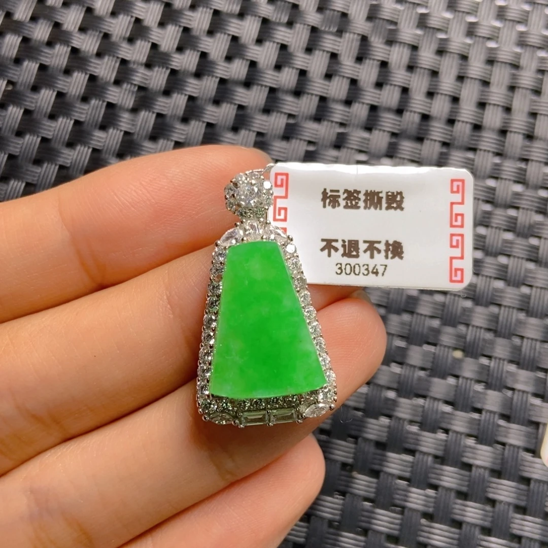 翡翠银S925镶嵌颈饰