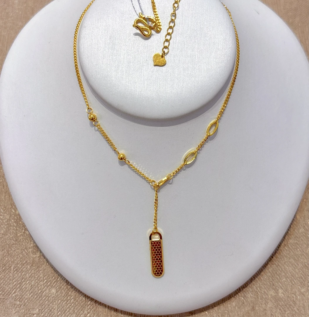 1A足金5G上上签套链7.17g