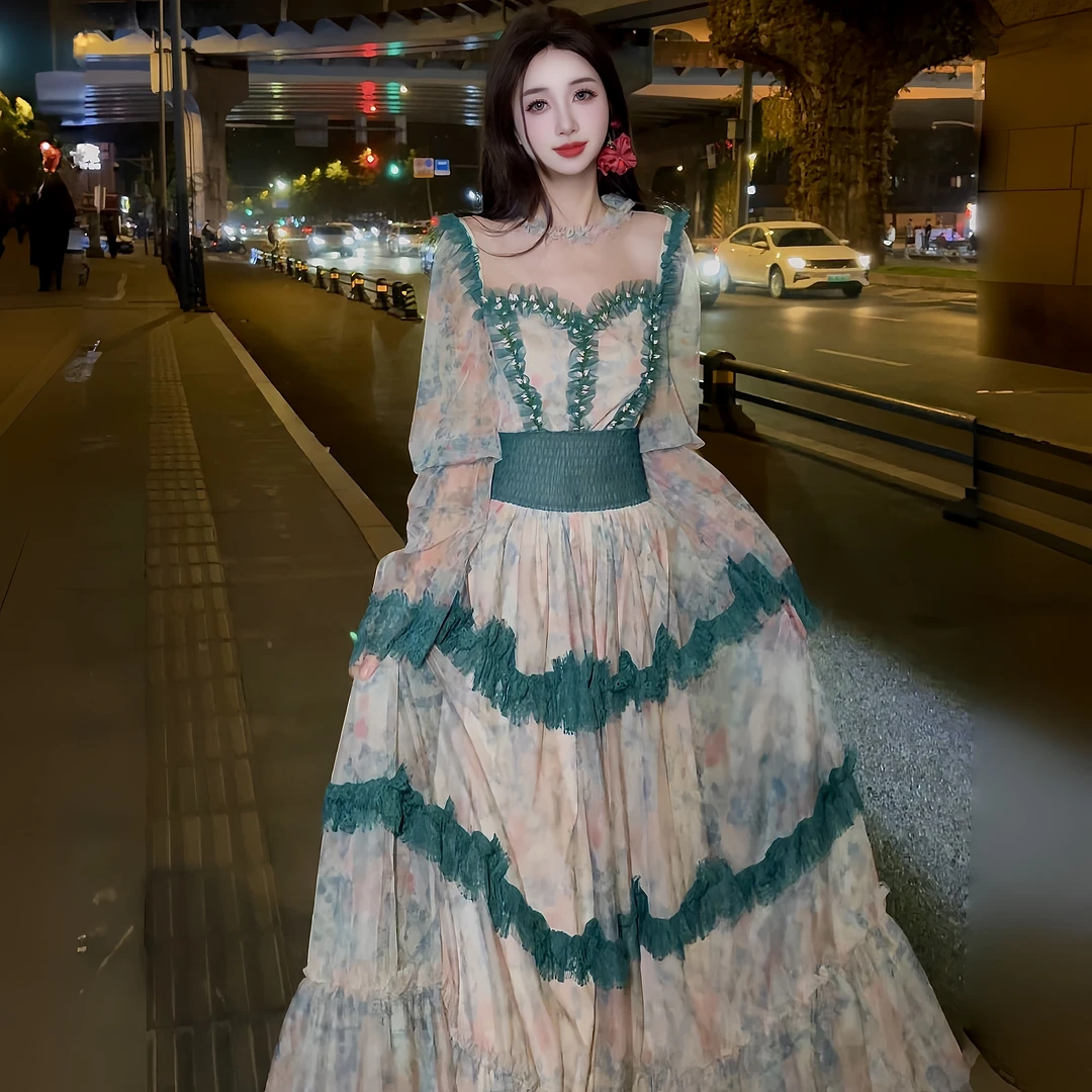 编码301-350原创FH20仙女系浪漫气质显瘦连衣裙优雅法式时尚