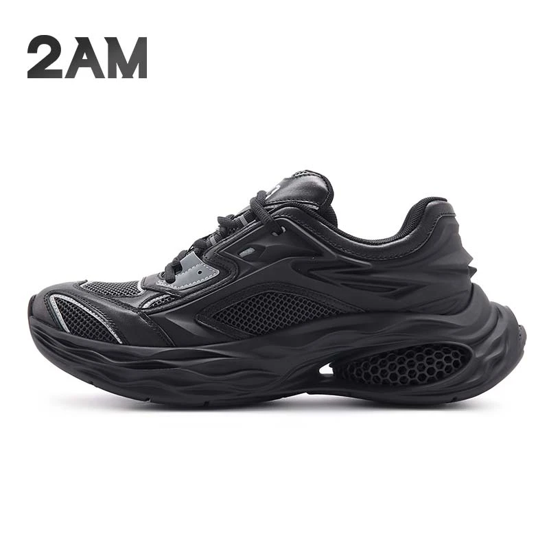 2AM｜25秋冬新款系带鞋子3D打印底男子运动鞋低帮情侣通用休闲鞋