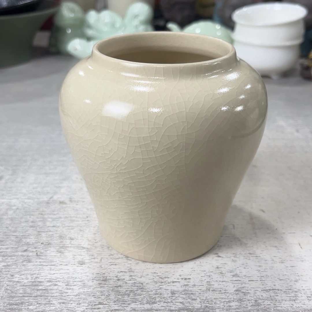 陶瓷绿植多肉微瑕花盆口径6.5*11无孔