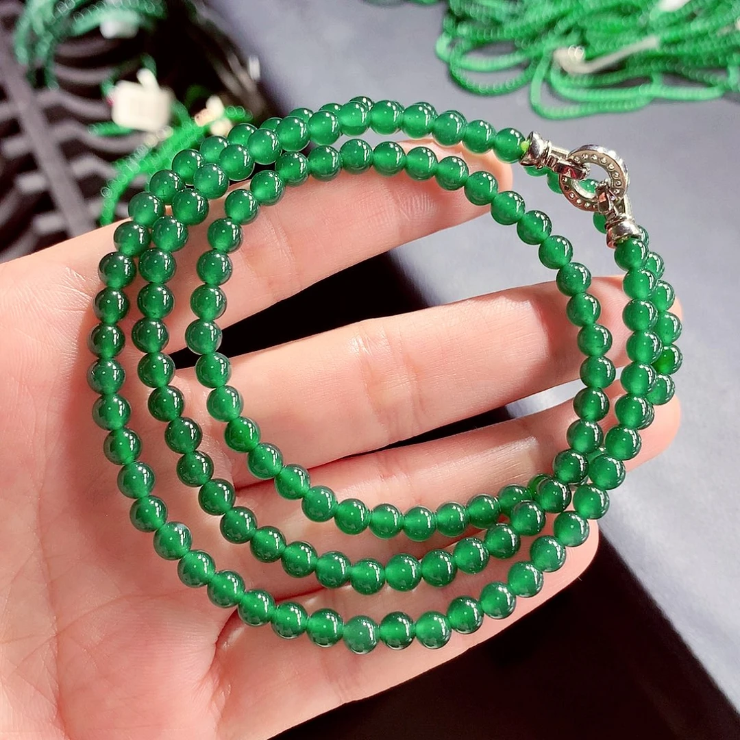 翡翠未镶嵌毛衣链