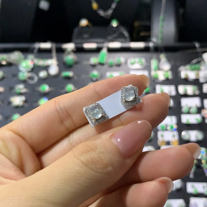 翡翠银S925镶嵌戒指
