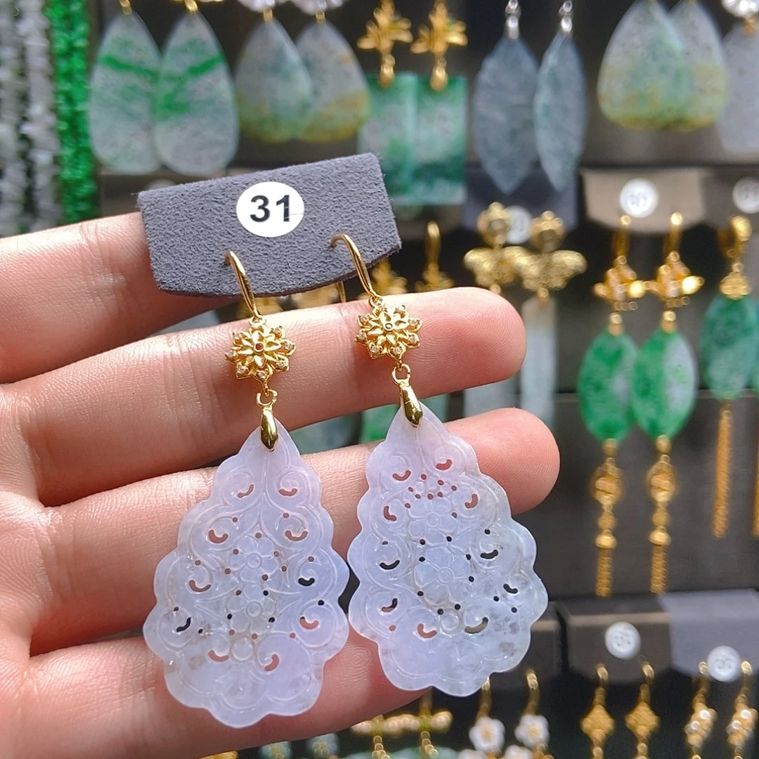 翡翠未镶嵌耳饰翡翠