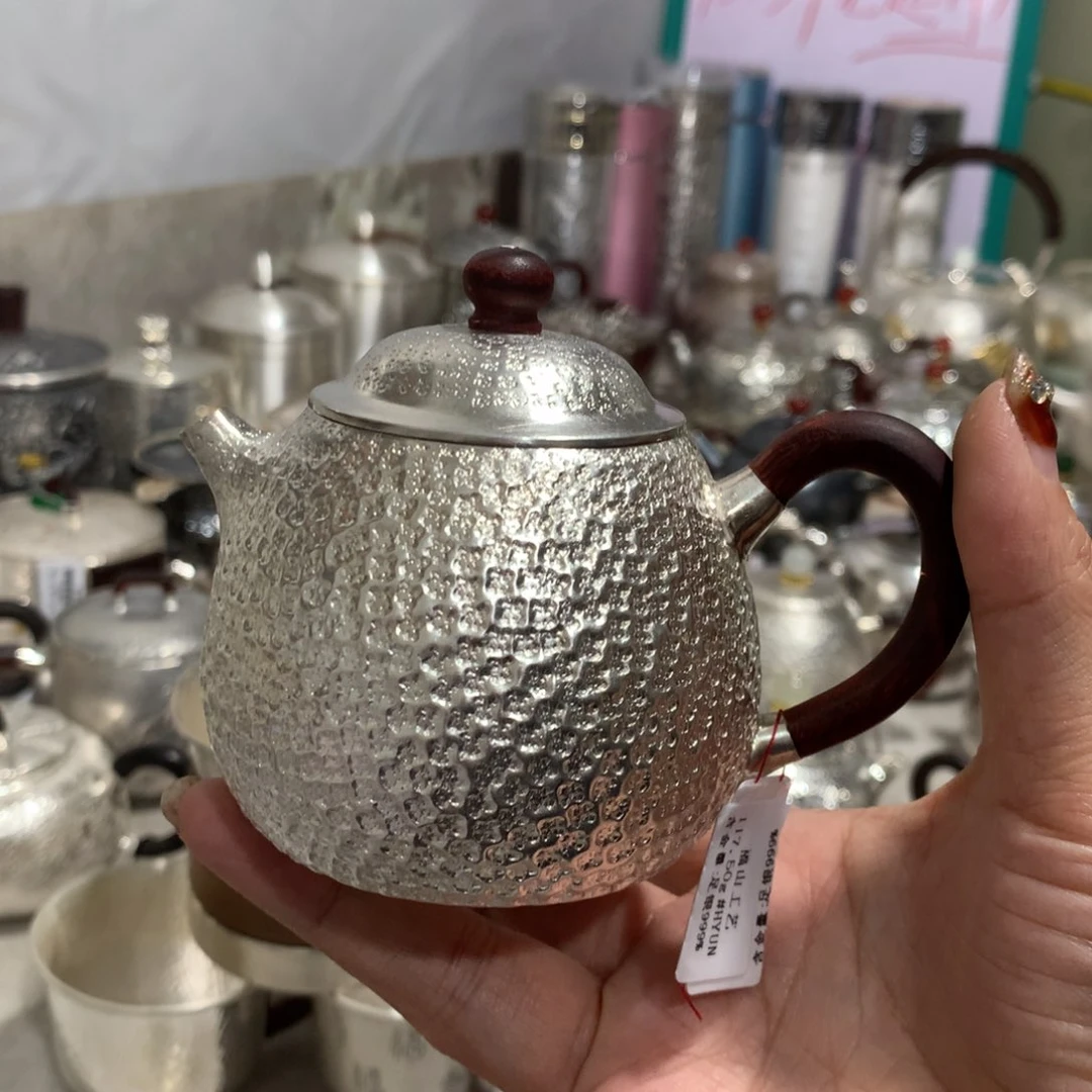 足银999麻纹龙蛋180容量整体重量117.5