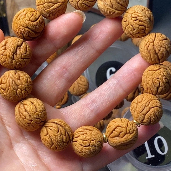 手串文玩核桃秦岭野生龙纹桃核19