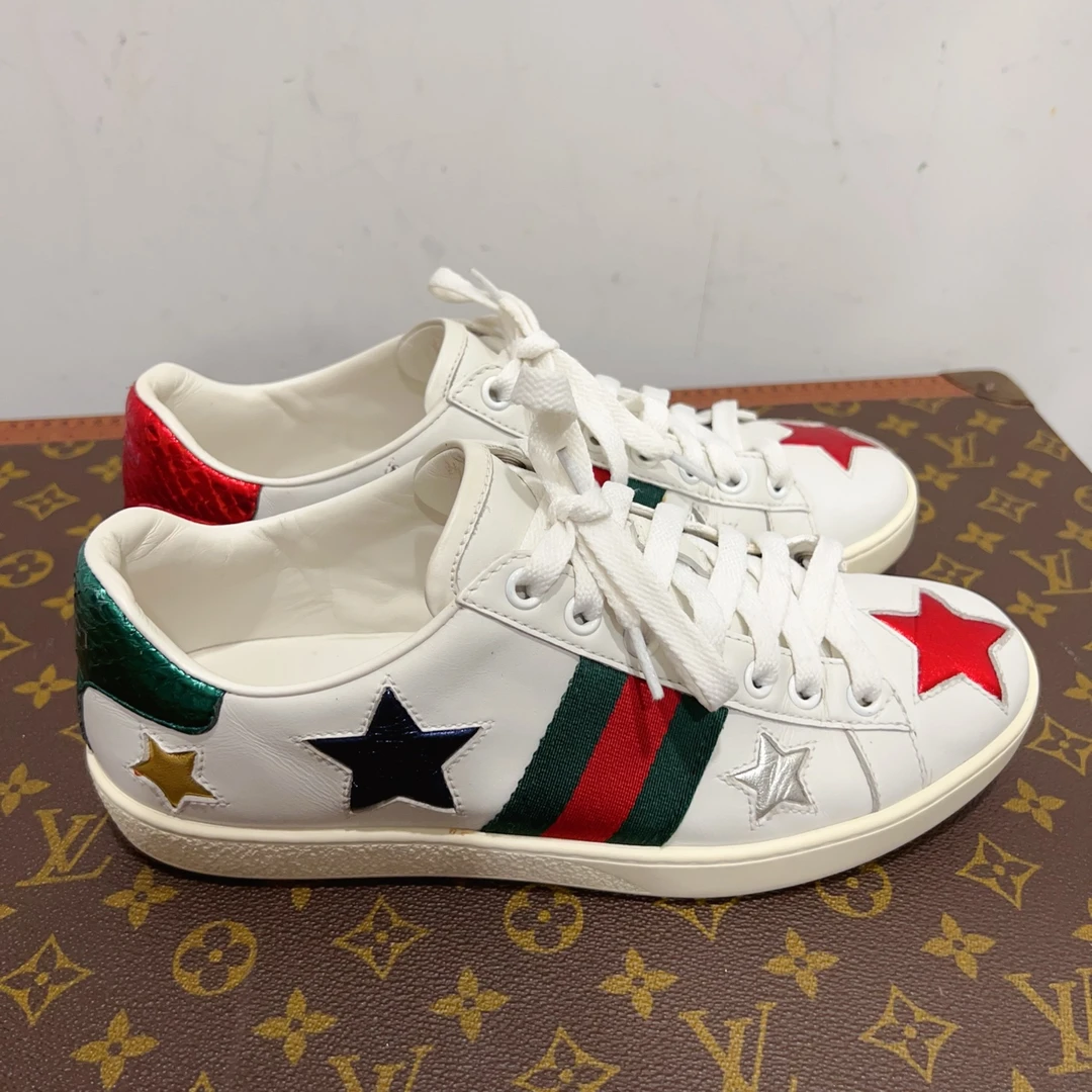 99新 GUCCI/古驰 安洁利严选小白鞋 尺码35.5成色看直播GSS24412