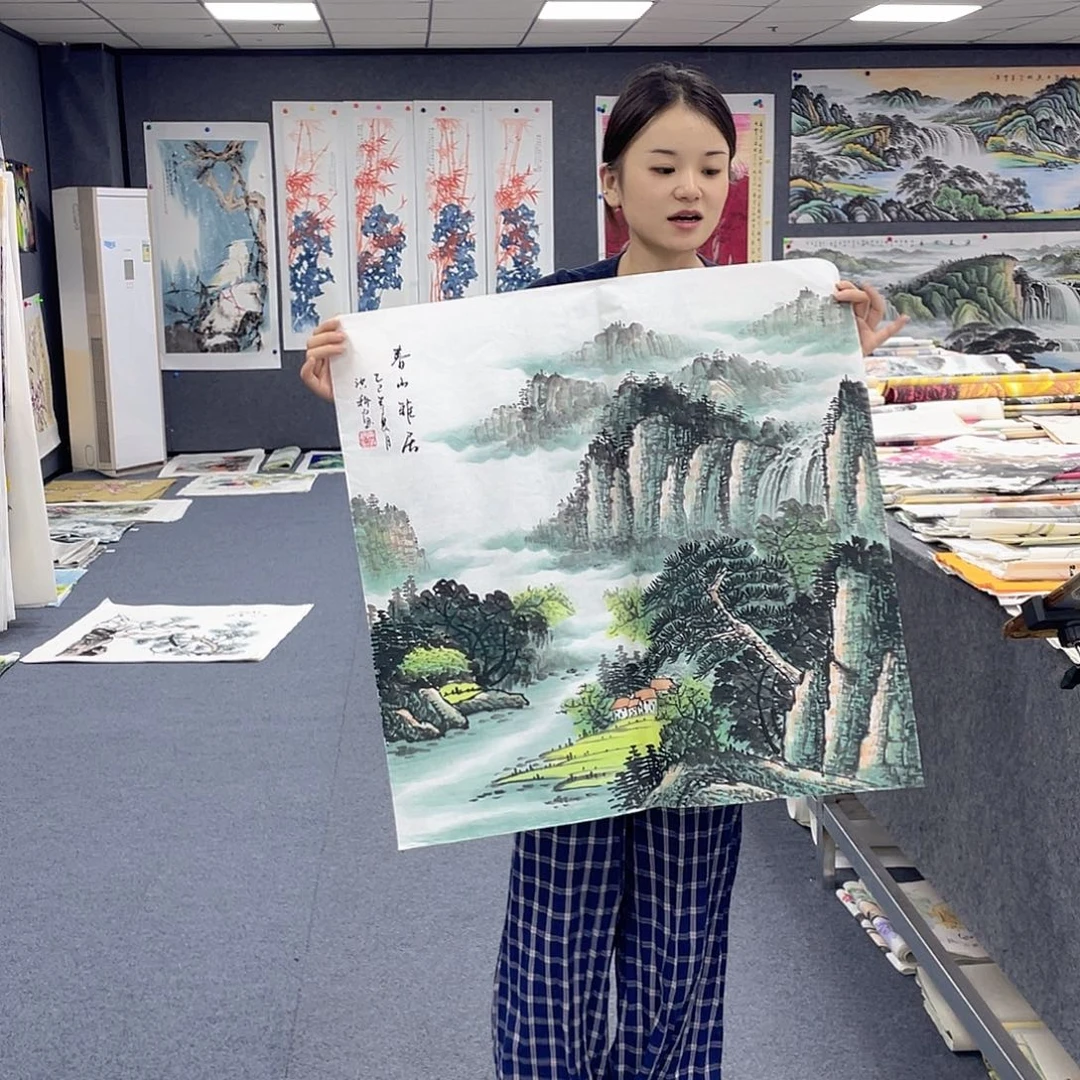 国画作品小姐姐放漏…