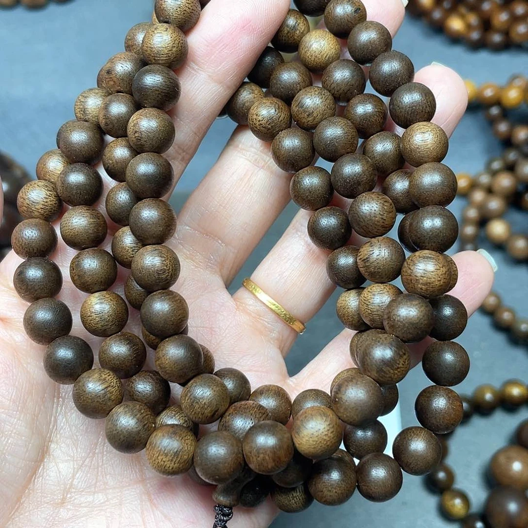 沉香手串芽庄白棋0.8