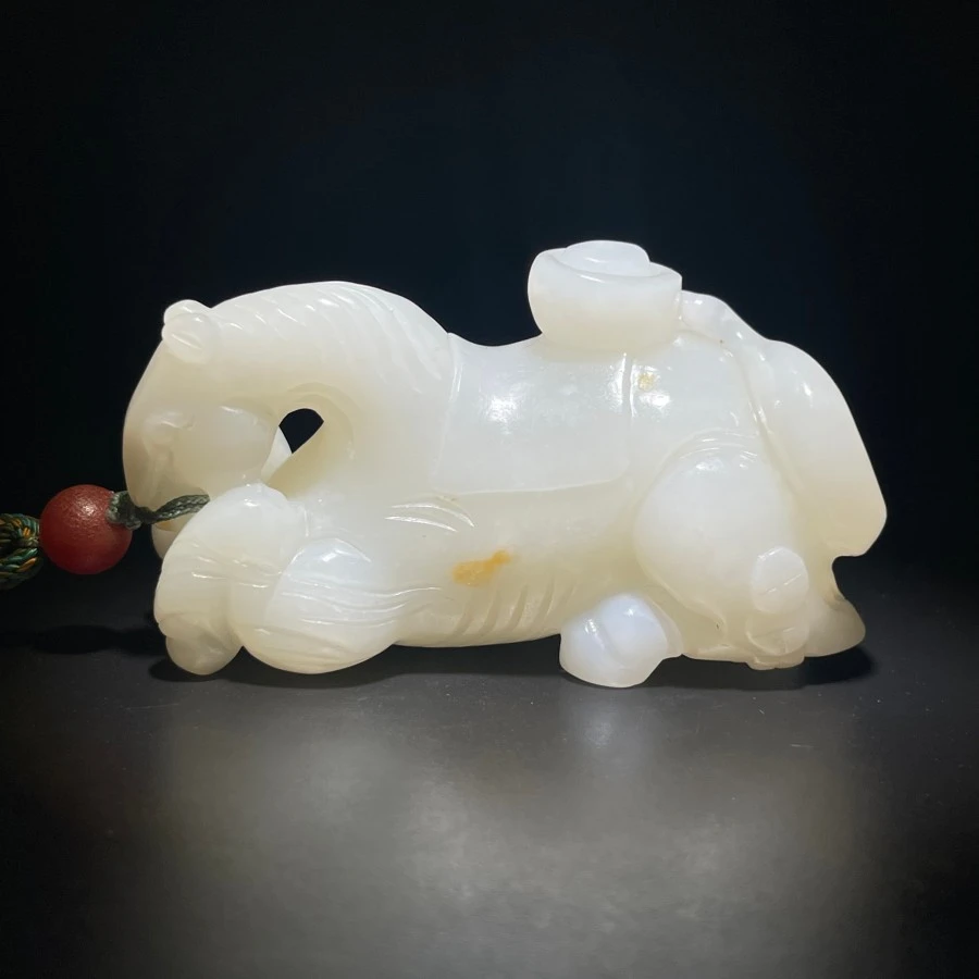 《清代》和田玉马上有钱 山东国营文物商店 25040500503-10591
