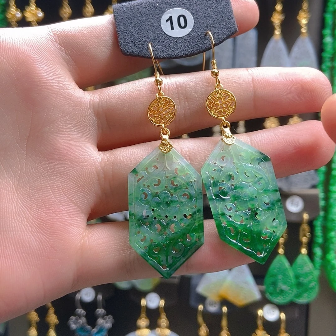 翡翠未镶嵌耳饰翡翠