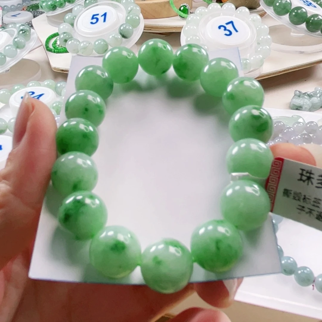 翡翠未镶嵌手链手串13