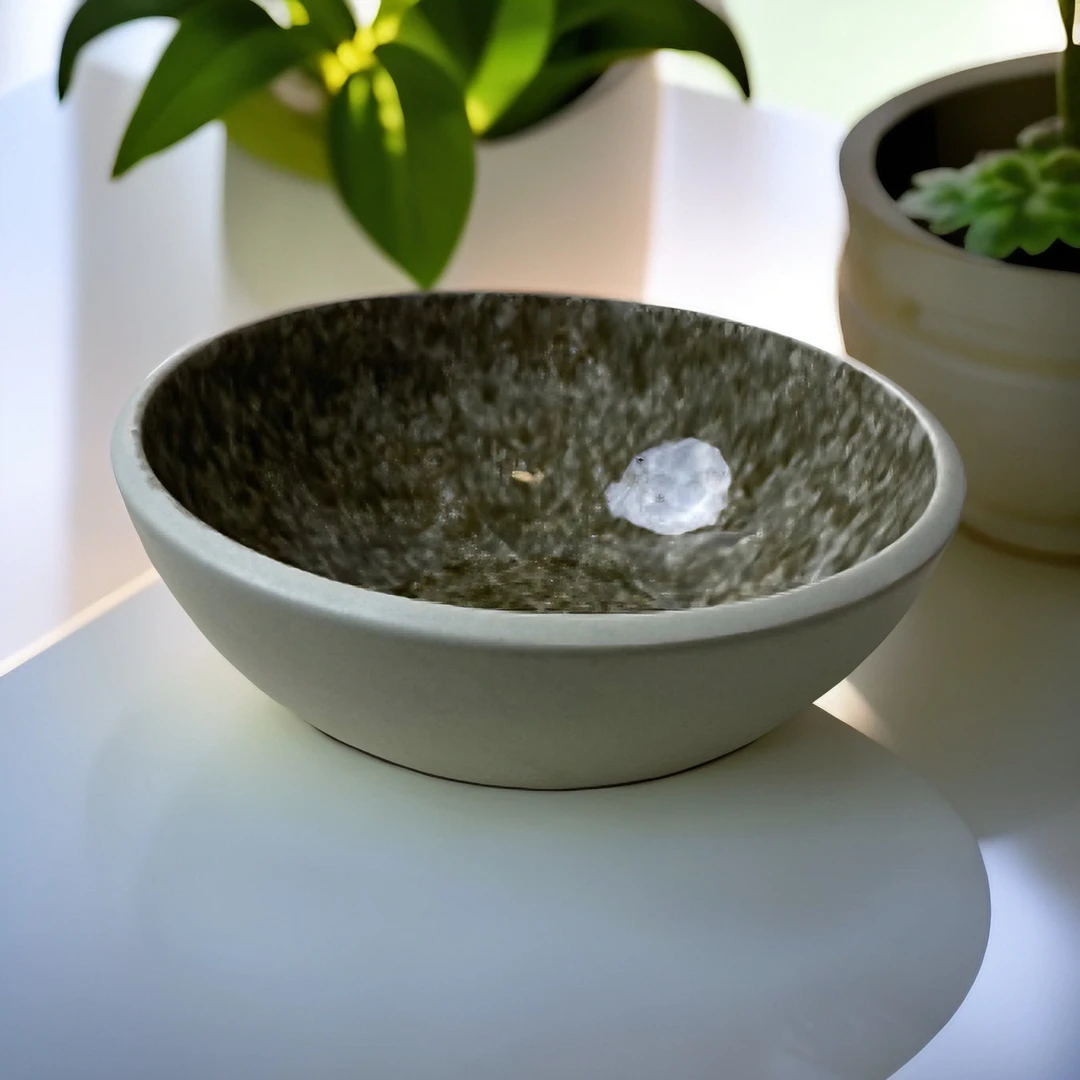 166默认微瑕 绿色菜碗7.5英寸17.78cm