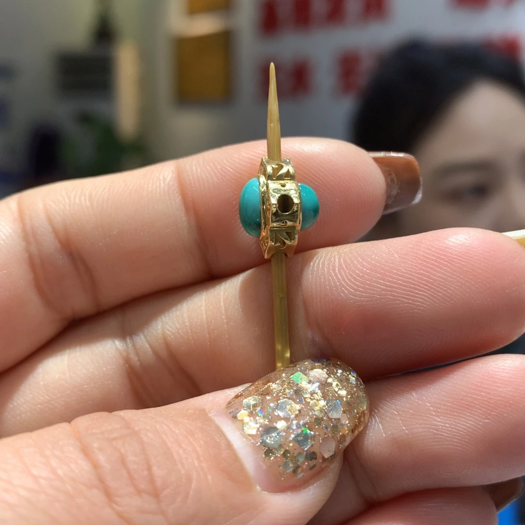 18K金镶嵌绿松石配饰