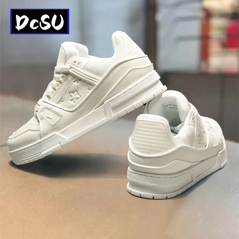 【香港DcSU&Shoes官方正品】新款男士厚底增高小白鞋轻奢高档休闲鞋