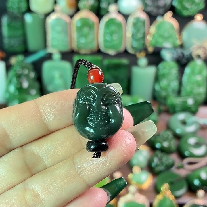 好***莲和田玉未镶嵌挂件