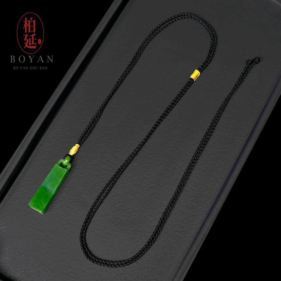 【碧权】正宗和田玉吊坠手工编织秤砣小众珠宝多样性发其一BY2623