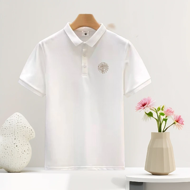 夏季男款Polo衫短袖潮牌翻领t恤休闲上衣时尚百搭配饰轻奢帅气青