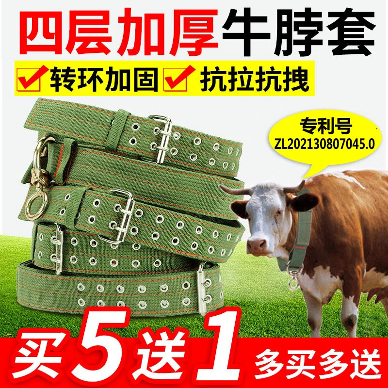栓牛脖套扣神器育肥牛用品项圈牛绳子养殖设备加厚拴牛专用的脖套