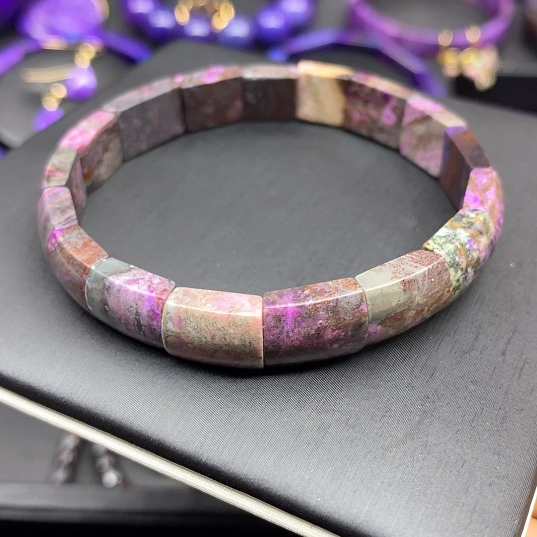 苏纪石（舒俱来）未镶嵌南非舒俱来泥地镯排