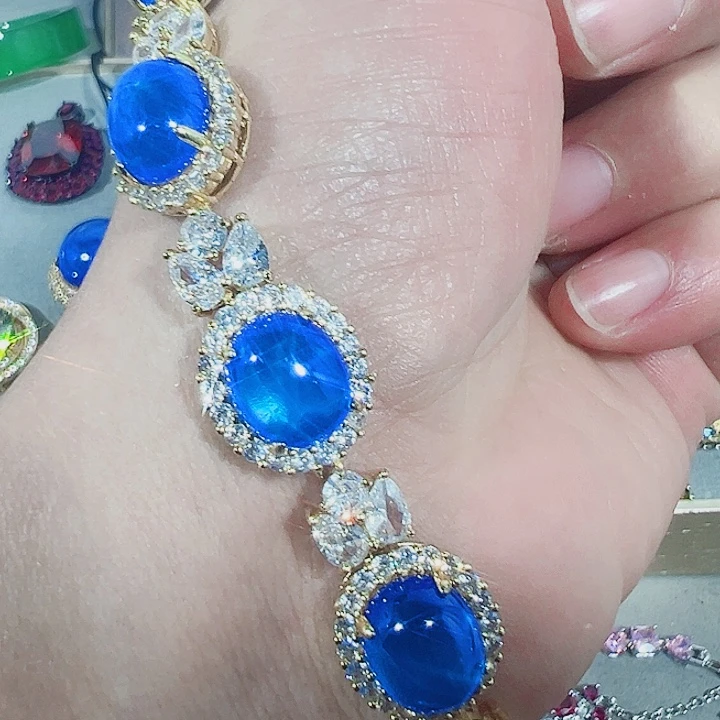 非金属红色蓝色满镶嵌