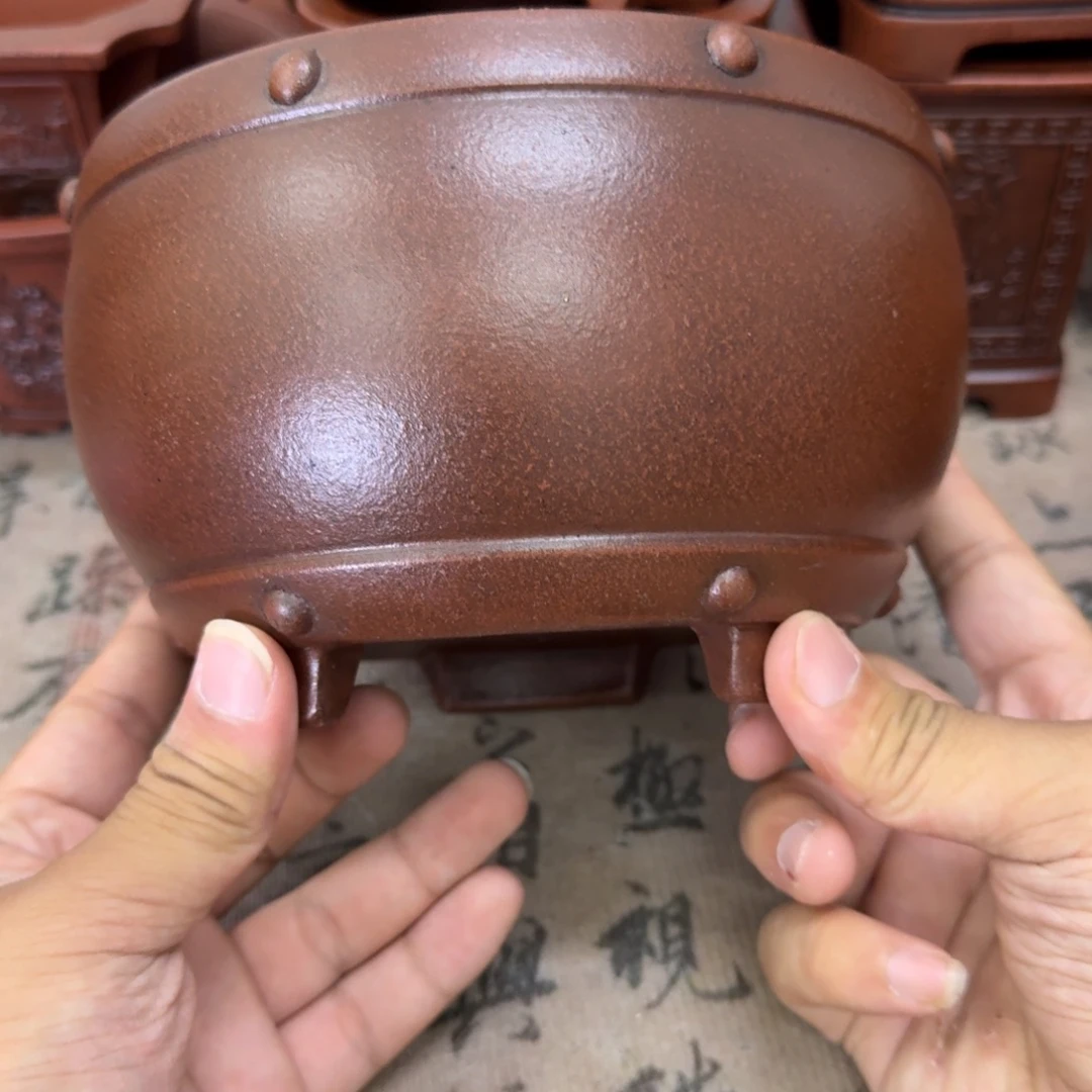 紫砂花盆15x9.5内经紫砂花盆