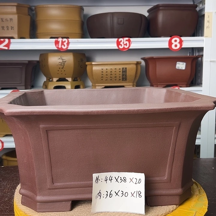 紫砂花盆蛇年大吉