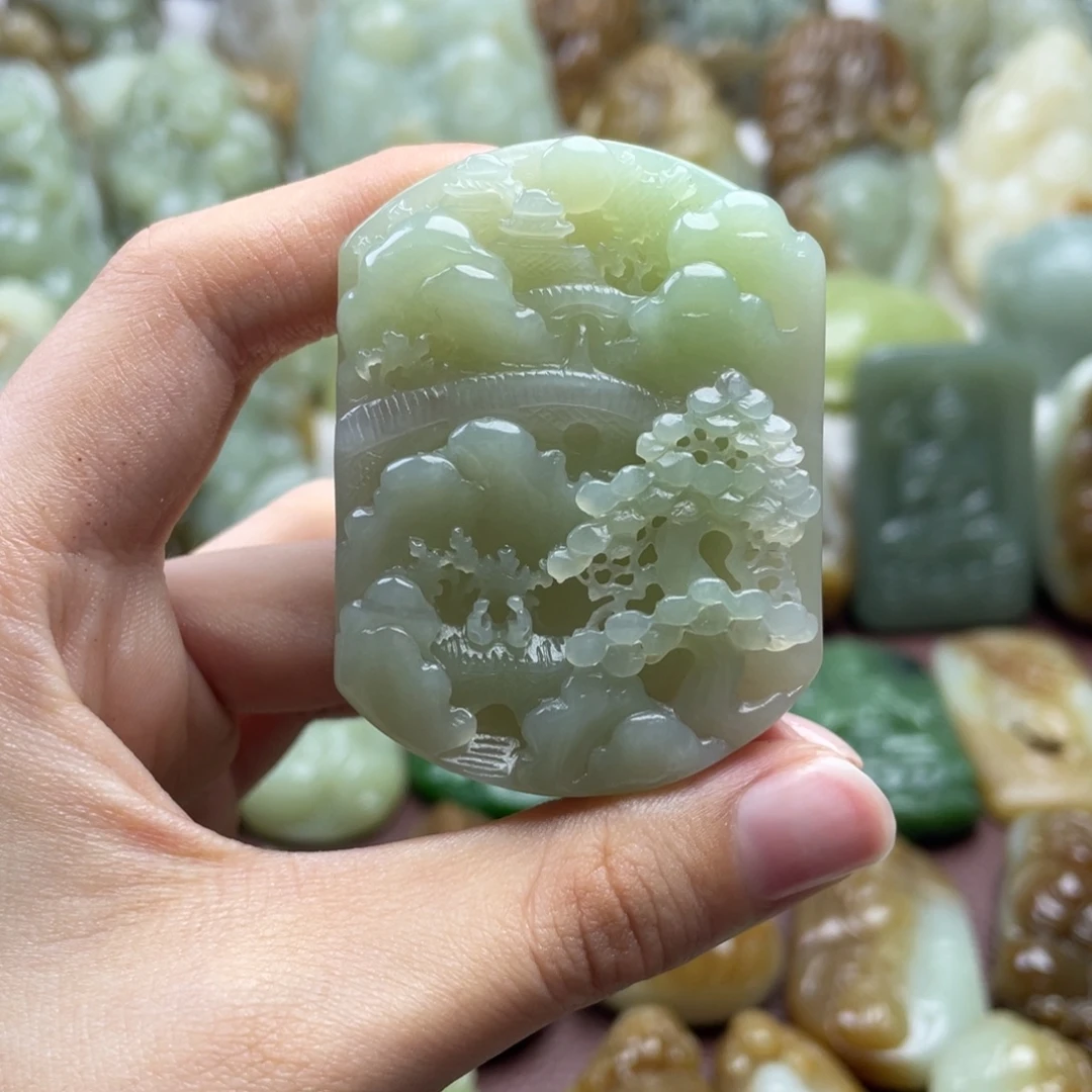 和田玉未镶嵌颈饰