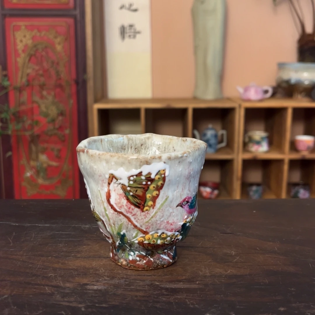 柴烧纯手工手绘陶瓷