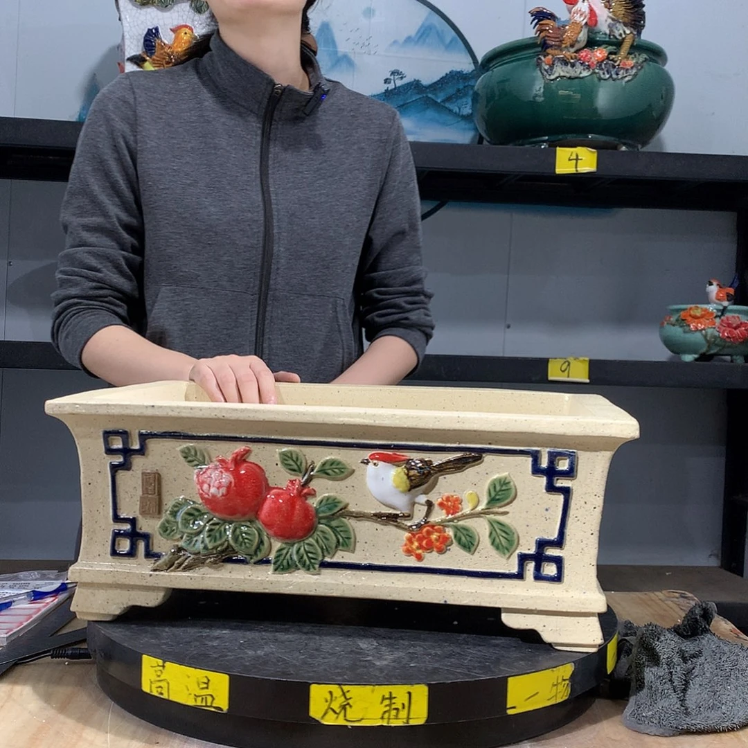 爺*高温烧制石湾盆不退换